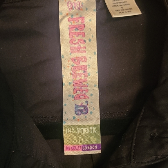 FRESH BREWED LOS ANGELES LONDON 100% AUTHENTIC BLACK BUTTON DOWN SHIRT NWOT - Picture 4 of 10